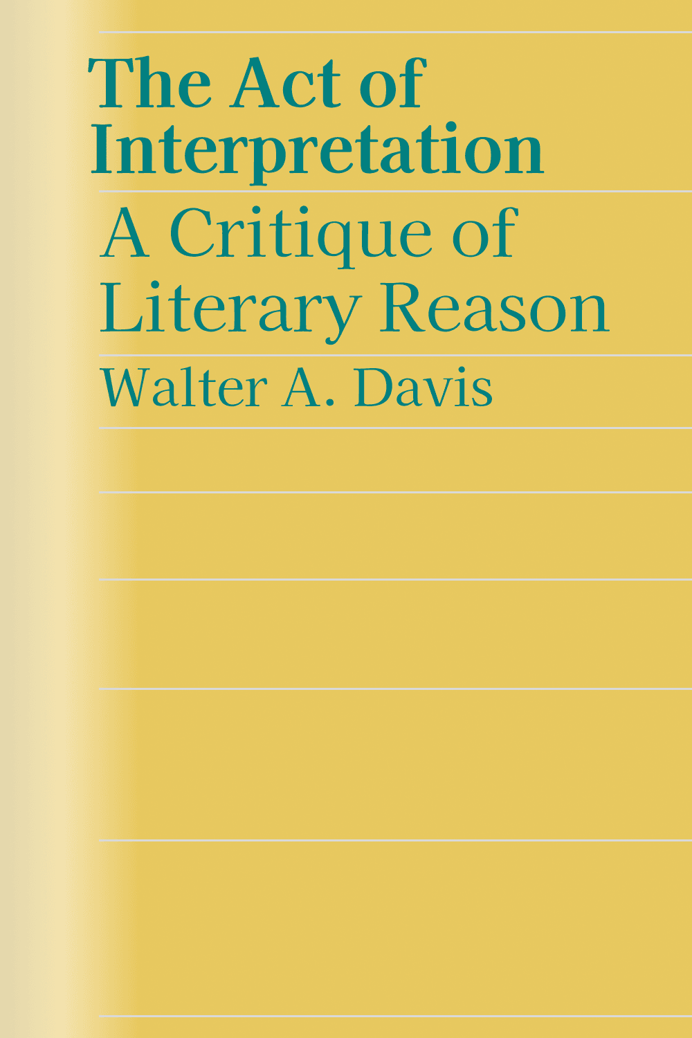 Book The Act of Interpretation